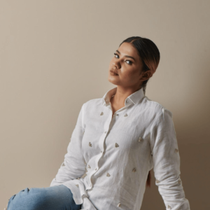 White Rhinestone Shirt