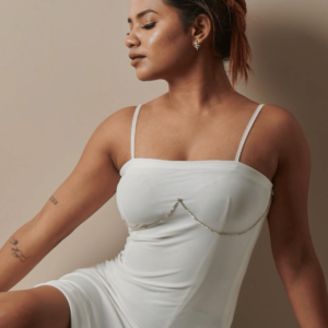 Curve Ensemble Dress- White