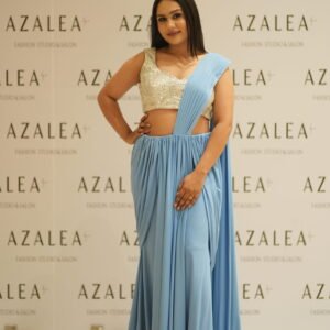 Serene Sky Ready To Wear Saree